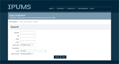 Desktop Screenshot of bibliography.ipums.org