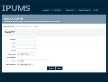 Tablet Screenshot of bibliography.ipums.org